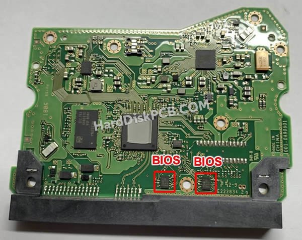 Etapas para trocar o chip do BIOS 004-0A90601 placa eletrónica HD WD