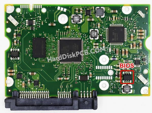 Etapas para trocar o chip do BIOS 100643297 placa eletrónica HD Seagate