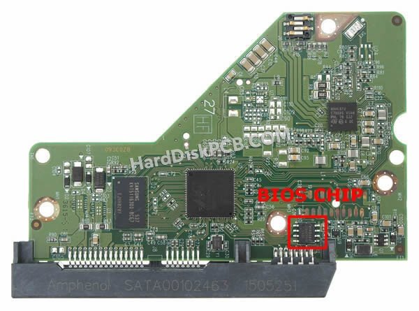 Etapas para trocar o chip do BIOS 2060-771945-002 placa eletrónica HD WD