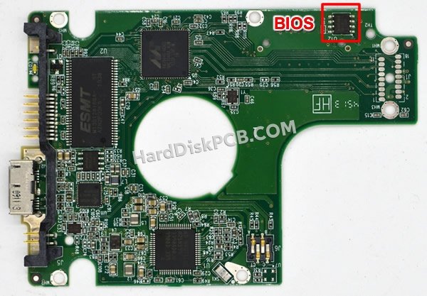Etapas para trocar o chip do BIOS 2060-771961-001 placa eletrónica HD WD