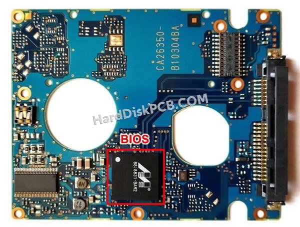 Etapas para trocar o chip do BIOS CA21350-B12X placa eletrónica HD Fujitsu