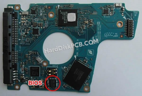 Etapas para trocar o chip do BIOS G3814A placa eletrónica HD Toshiba